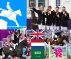 Подиум конный команды прыжки, Соединенное Королевство, Нидерланды и Саудовская Аравия - Лондон 2012-
